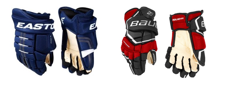 Différentes paires de gants de hockey