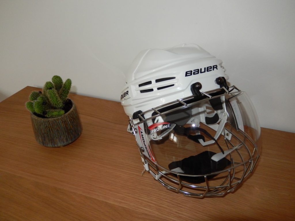 Visière Uniplexi BO Sport montée sur casque Bauer Mi5 - Technique-Hockey